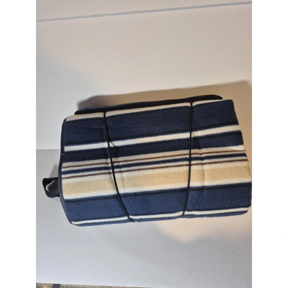 Picnic Blanket Picnic Time Sunshine Blanket Tote FleeceMultiBlue Flap 58 X 51EUC